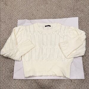 MOTF Ivory Cable Knit Sweater